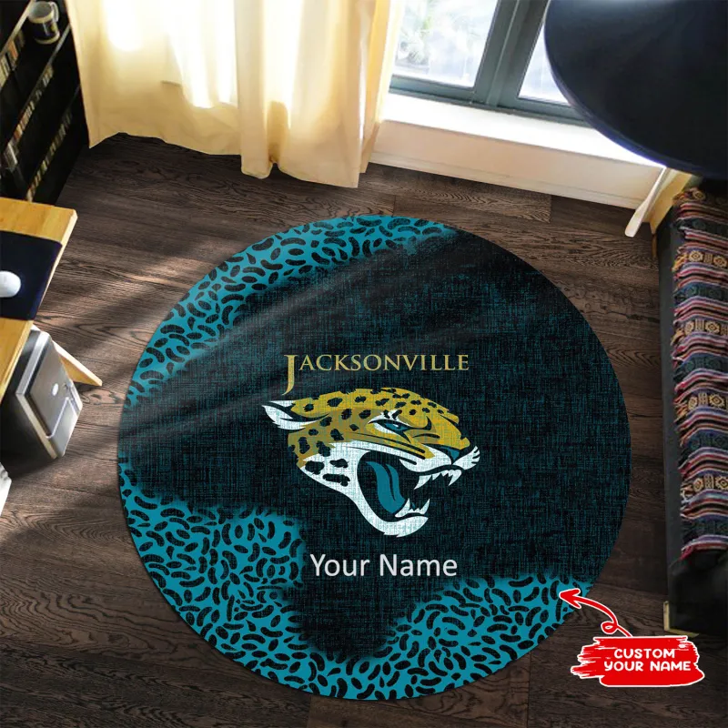 Jacksonville Jaguars Personalized Round Rug