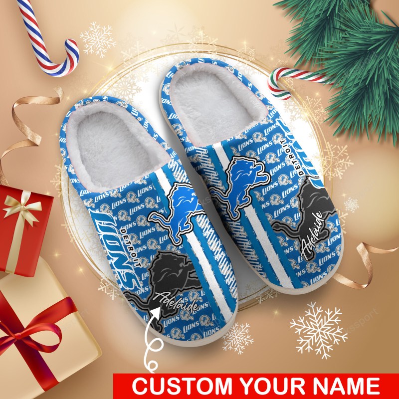 Detroit Lions Personalized Slipper