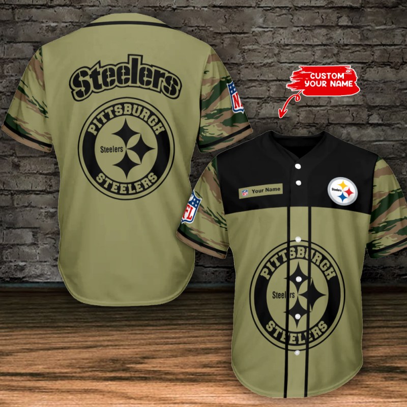 Pittsburgh Steelers Personalized Baseball Jersey
