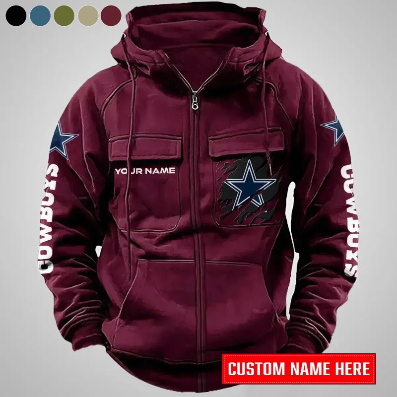Dallas Cowboys Zip-Up Hoodie Red