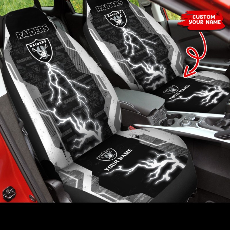 Las Vegas Raiders Personalized Car Seat Covers