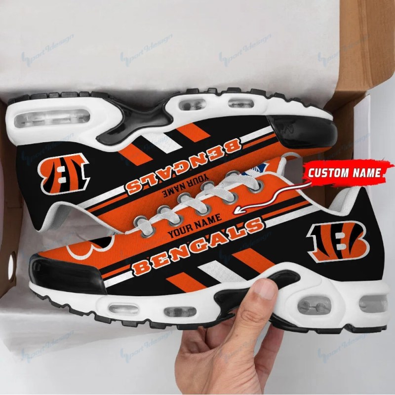 Cincinnati Bengals Personalized Plus T-N Youth Sneakers 2