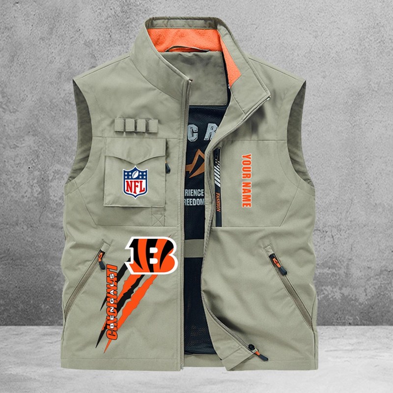Cincinnati Bengals Fan Gear - Multi-Pockets Vest