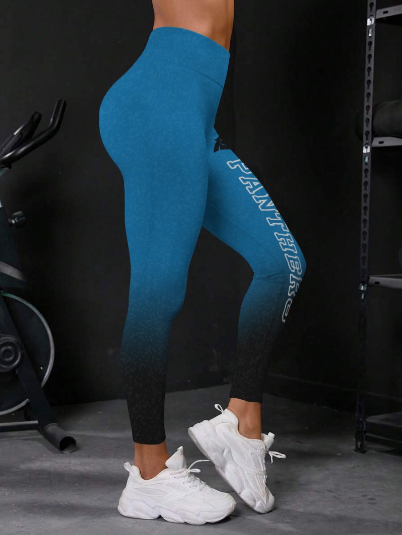 Carolina Panthers High Waist Push Up Printed Leggings