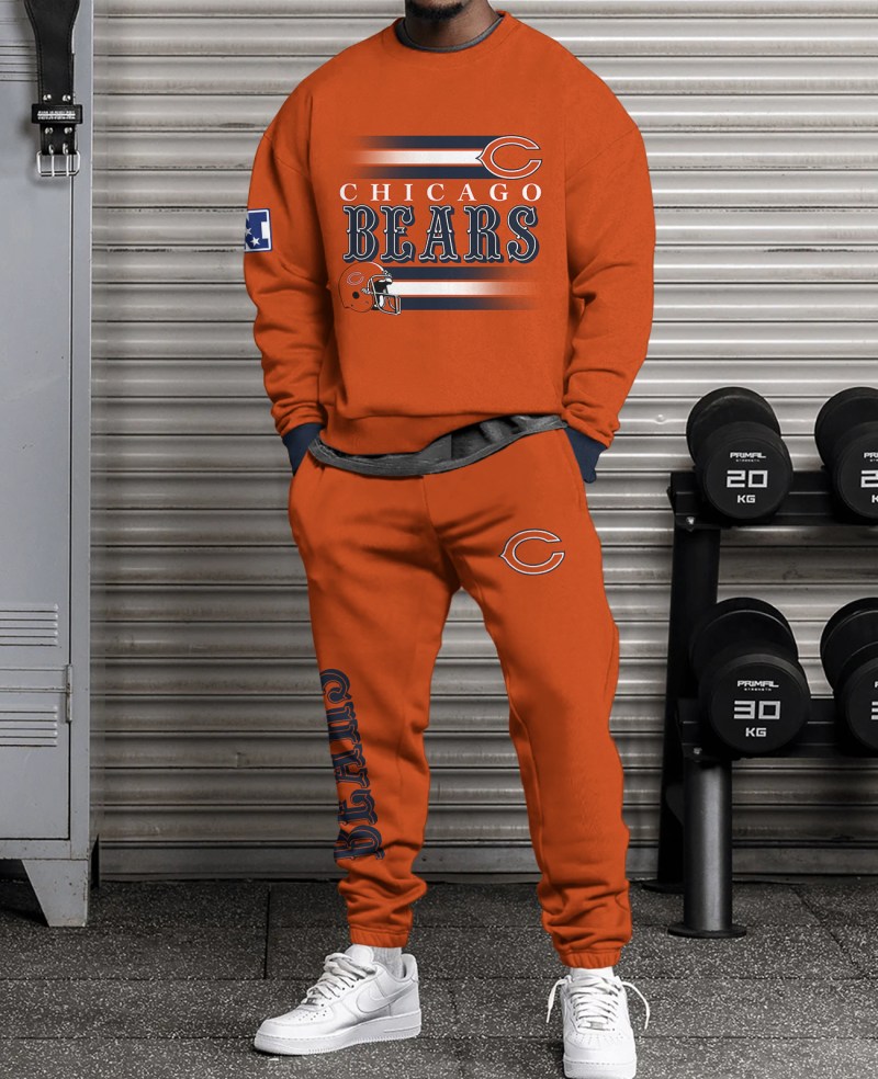 Chicago Bears Combo 3D Sweatsuit and Sweatpants