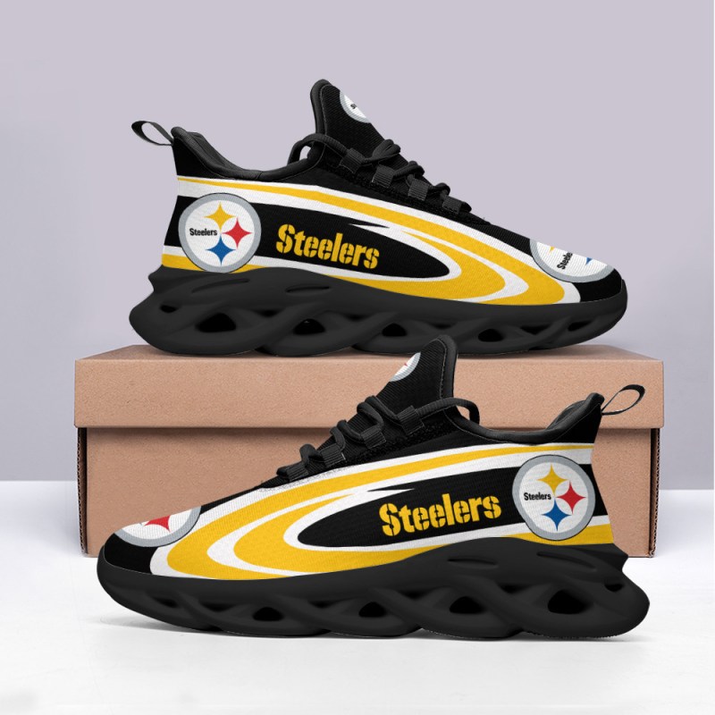 Pittsburgh Steelers Yezy Running Sneakers Top View