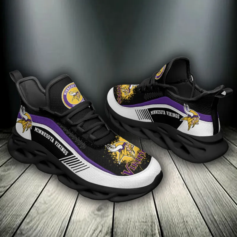 Minnesota Vikings Yezy Running Sneakers Side View