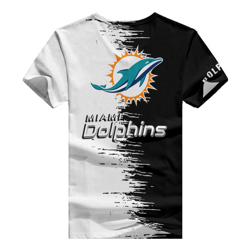Miami Dolphins Summer V-neck Women T-shirt 4