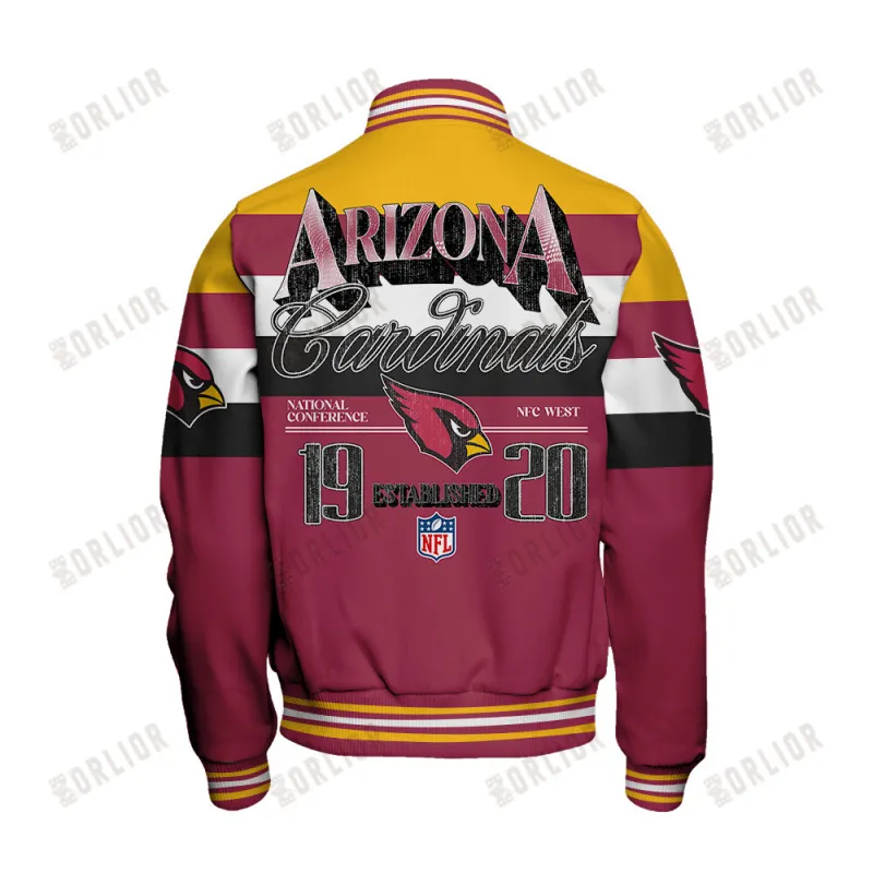Arizona Cardinals Varsity Jacket Back View