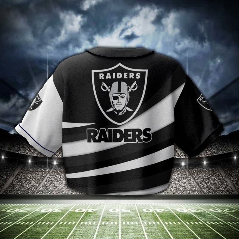 Las Vegas Raiders Crop Top Jersey Back View