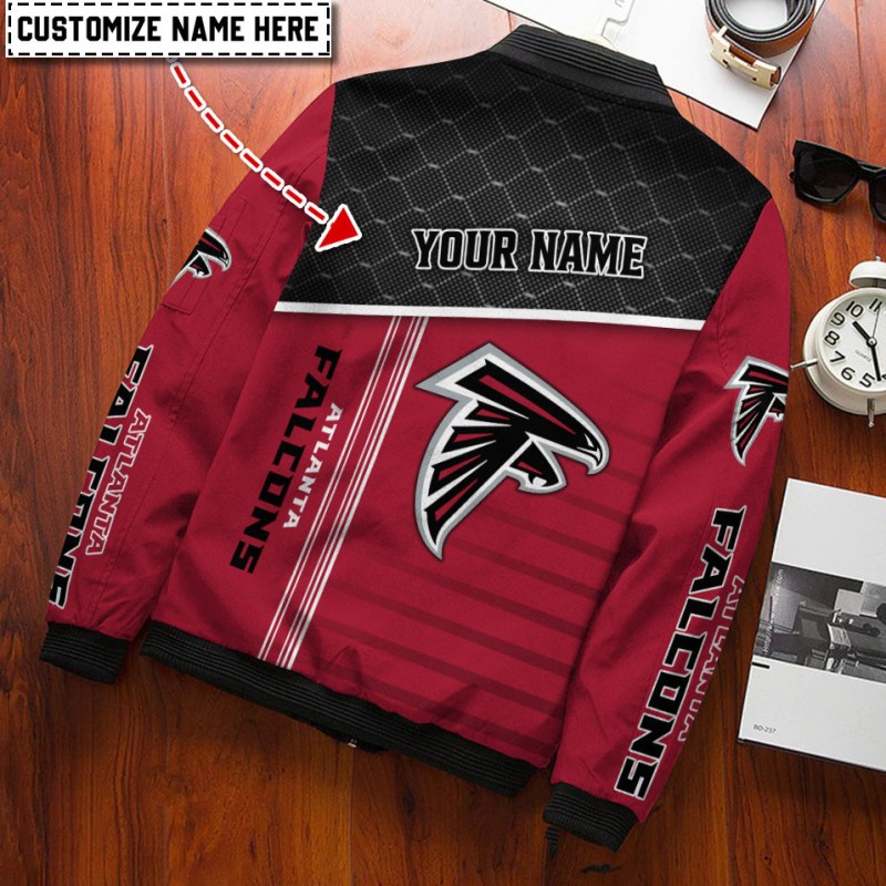 Atlanta Falcons Personalized Bomber Jacket Side View