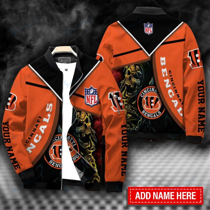 Cincinnati Bengals Personalized Bomber Jacket