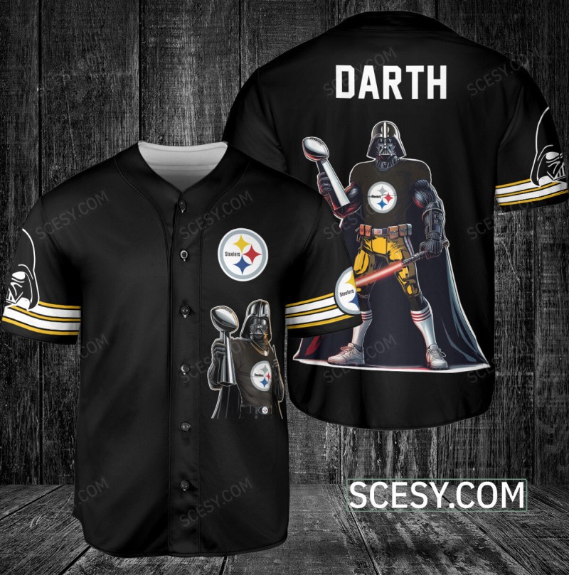Pittsburgh Steelers Darth Vader Baseball Jersey Front