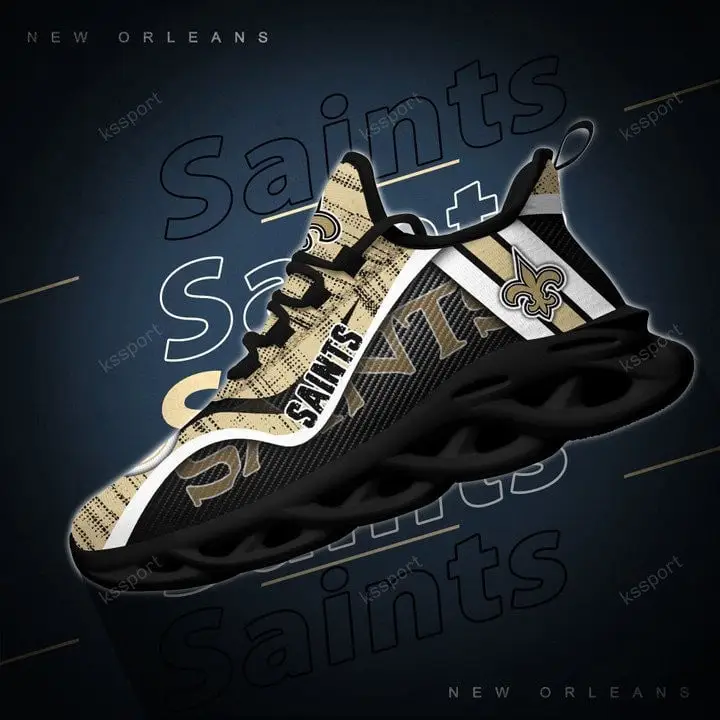 Side View of New Orleans Saints Yezy Sneakers