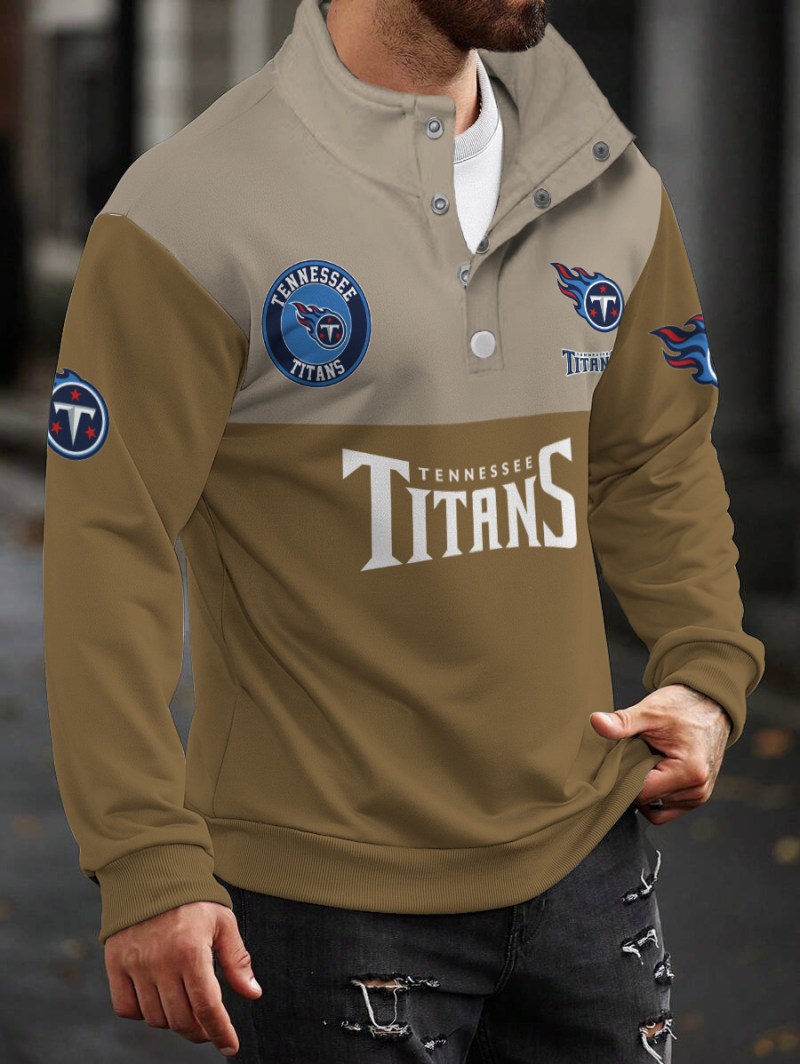 Tennessee Titans Casual Colorful Stand Collar Sweatshirt