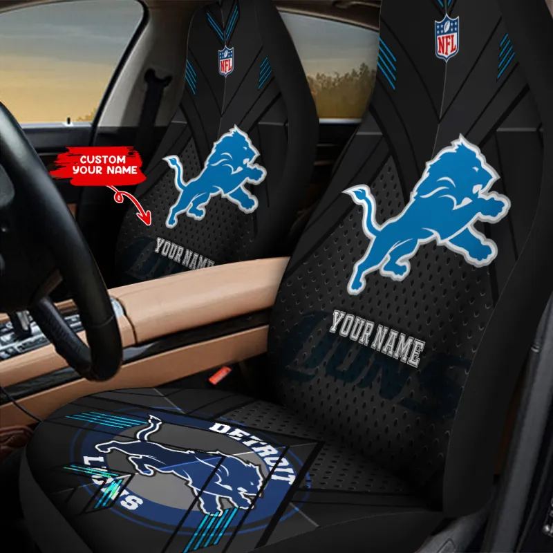 Detroit Lions Personalized Car Seat Cover