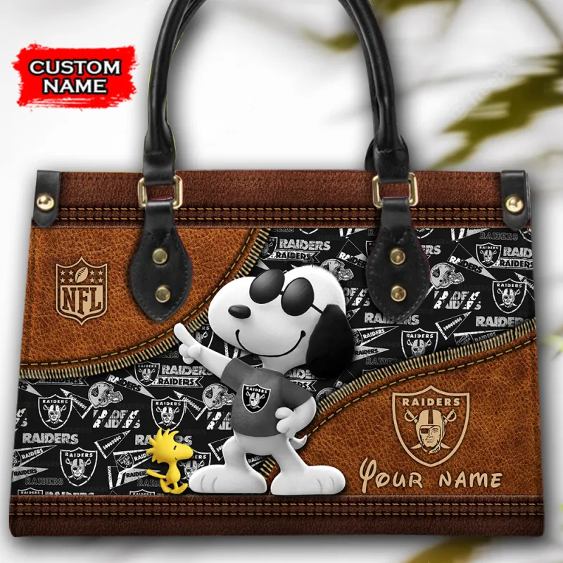 Las Vegas Raiders Leather Hand Bag