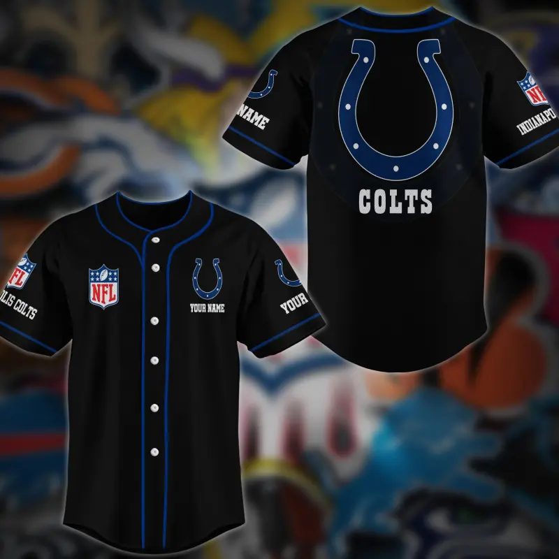 Indianapolis Colts Personalized Baseball Jersey