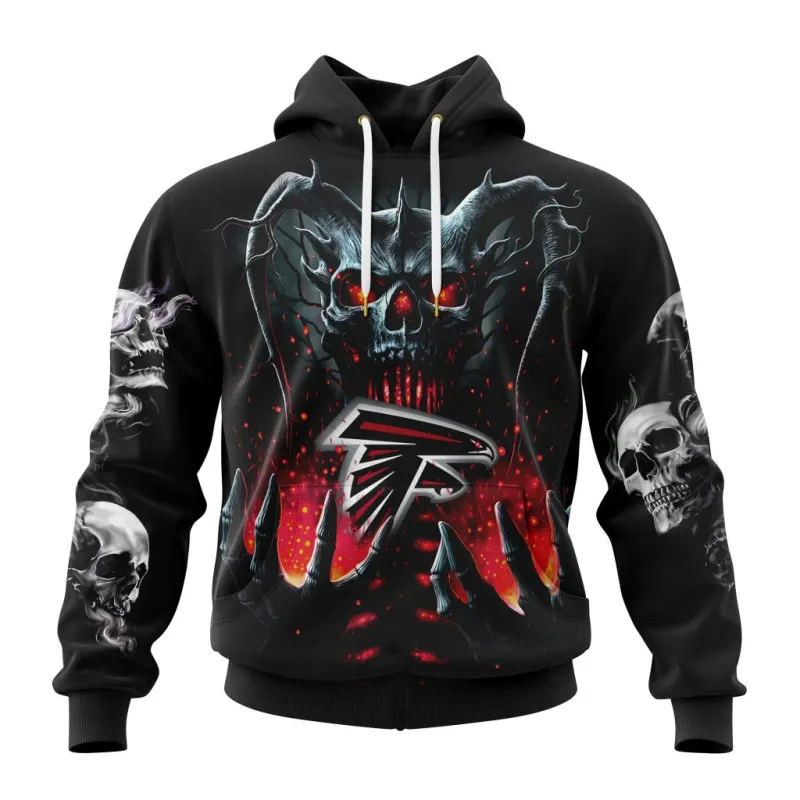 Atlanta Falcons Special Skull Art Design Hoodie