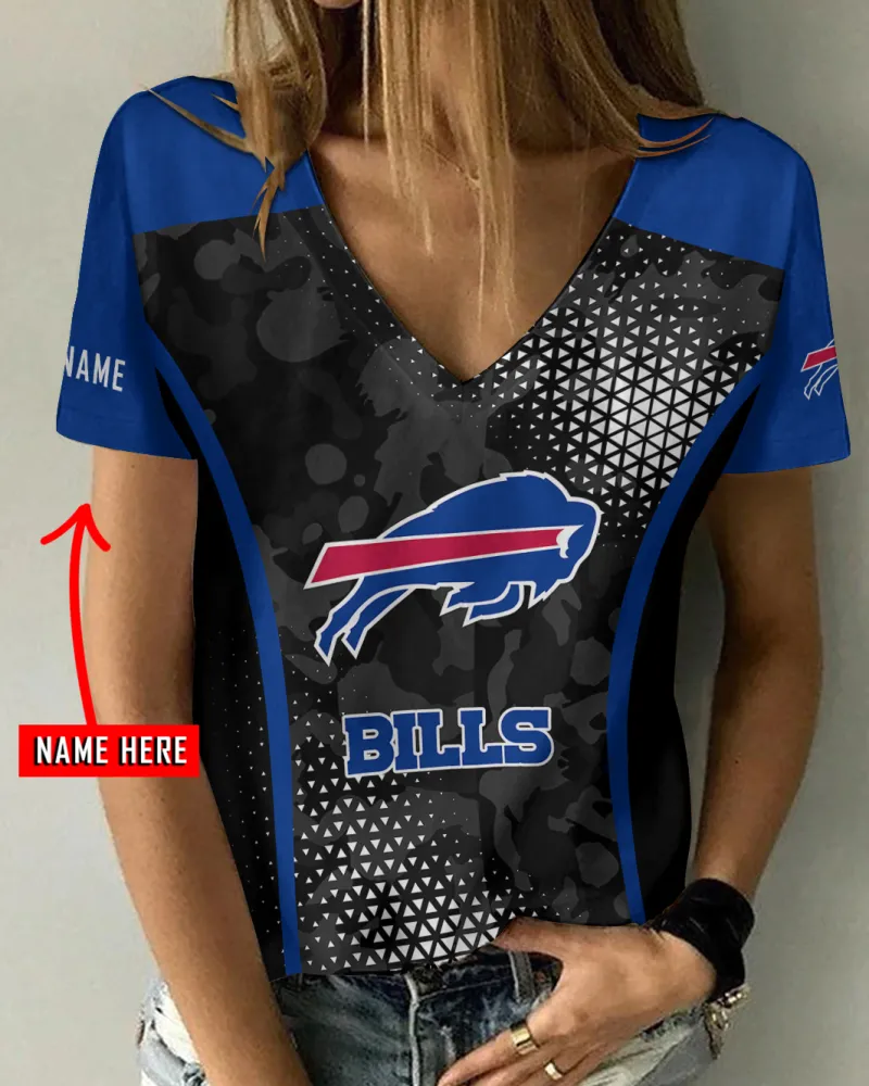 Buffalo Bills Personalized V-neck T-shirt