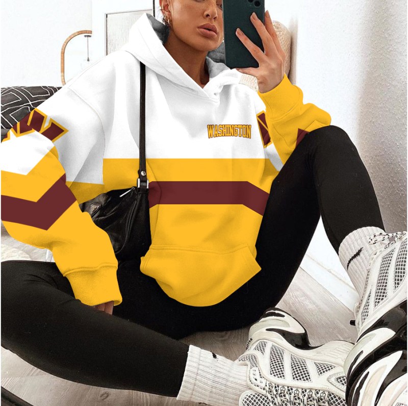 Washington Commanders Printed Hooded Pocket Pullover Hoodie