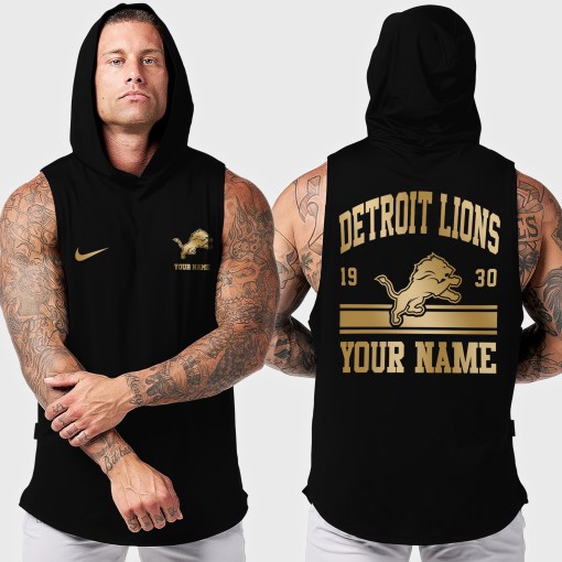 Detroit Lions Men's Workout Hooded Tank Top