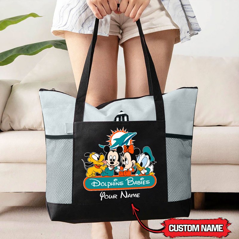 Miami Dolphins Personalized Babies Tote Bag