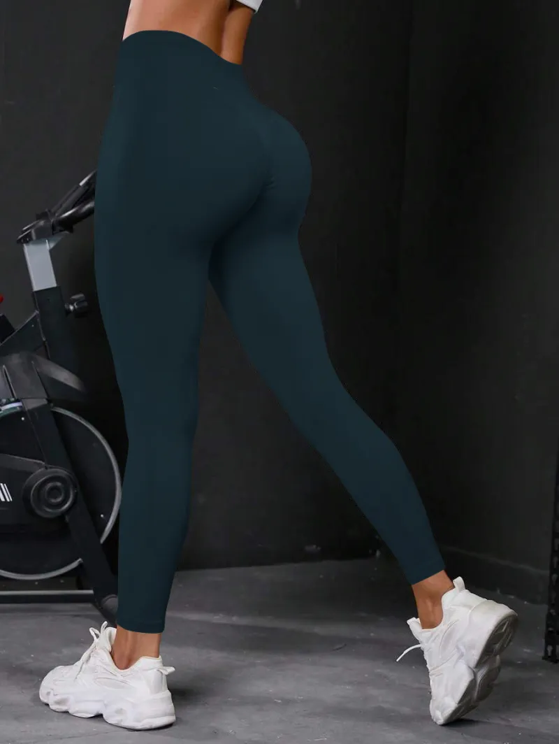 Houston Texans High Waist Push Up Printed Leggings Back View