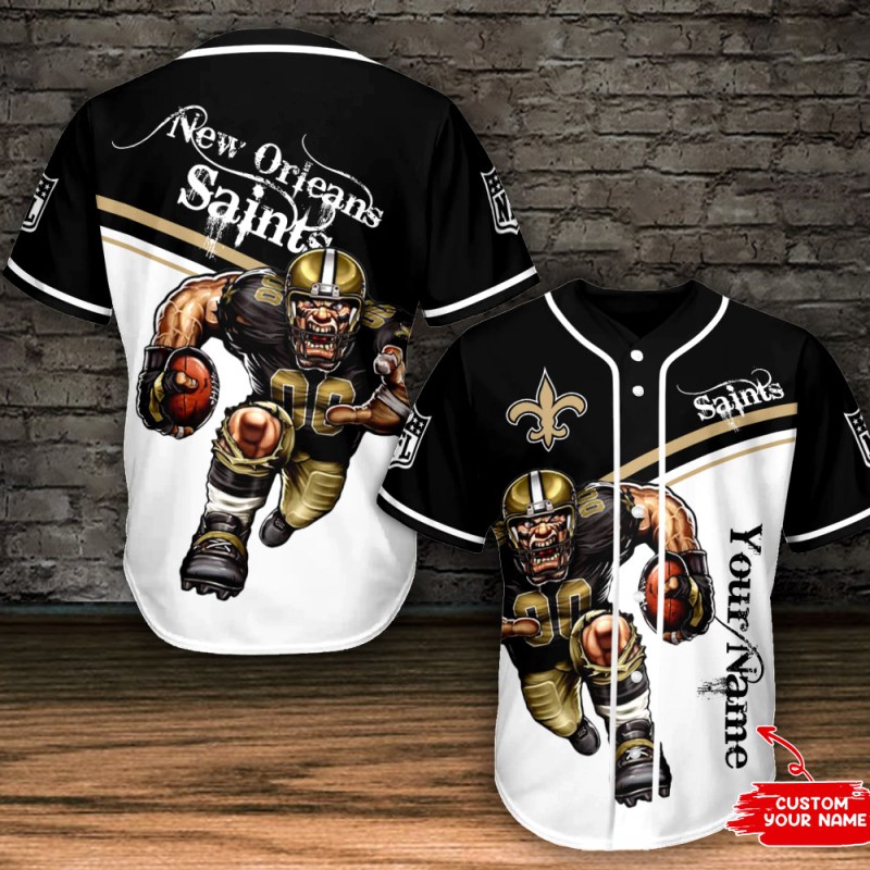 New Orleans Saints Personalized Baseball Jersey