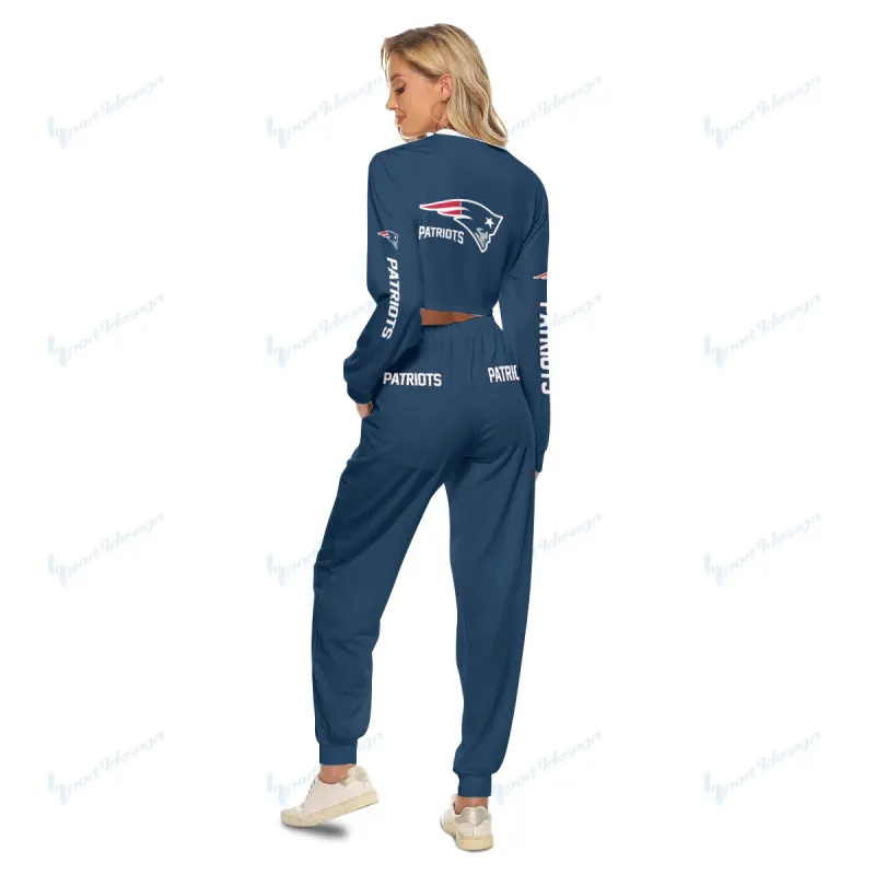 New England Patriots Crop Sweatshirt Suit 5 - Side View
