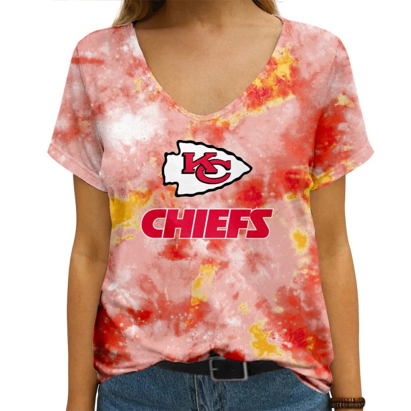 Kansas City Chiefs V-neck Women T-shirt