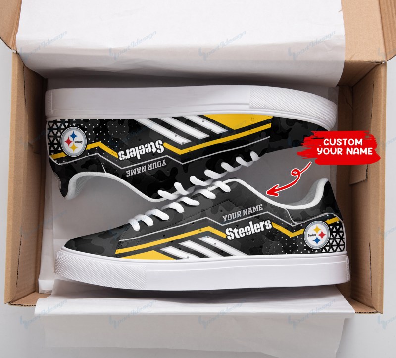 Pittsburgh Steelers Custom Sneakers Side View