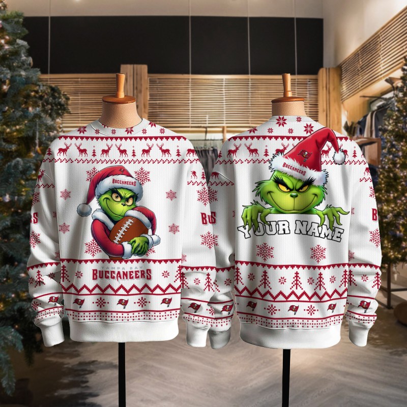 Tampa Bay Buccaneers Ugly Christmas Sweater Full View