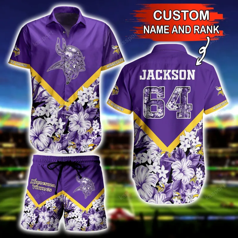 Minnesota Vikings Personalized Shirt and Shorts