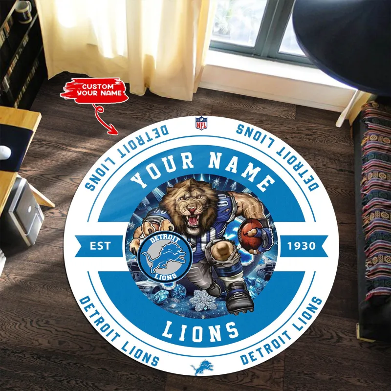 Detroit Lions Personalized Rug