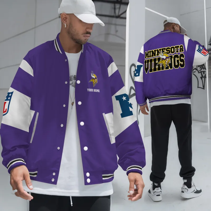 Minnesota Vikings Varsity Jacket 4