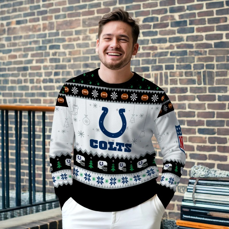 Indianapolis Colts Ugly Christmas Sweater Outdoor 2