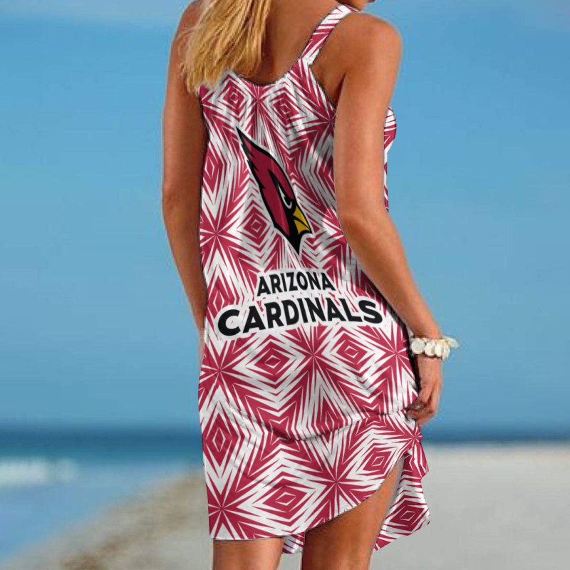 Arizona Cardinals Beach Dress - Back View