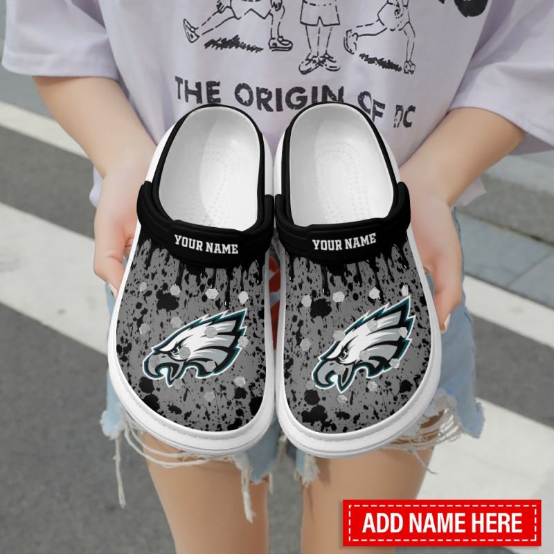 Philadelphia Eagles Personalized Limited Clog Side View