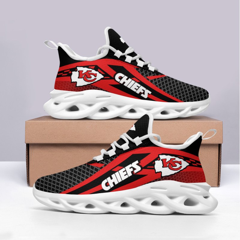 Kansas City Chiefs Yezy Running Sneakers Front View