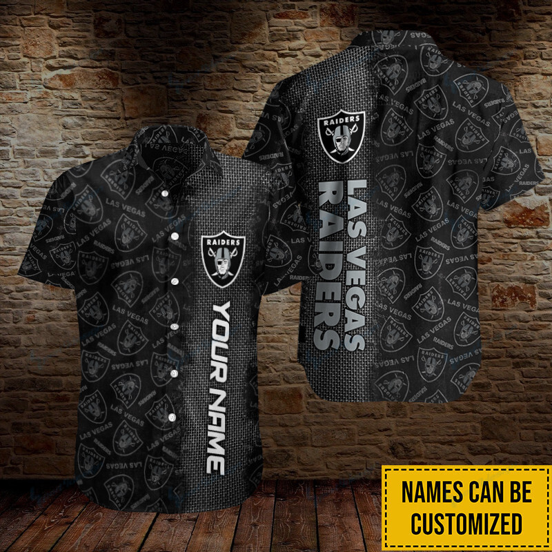 Las Vegas Raiders Personalized Button Shirt