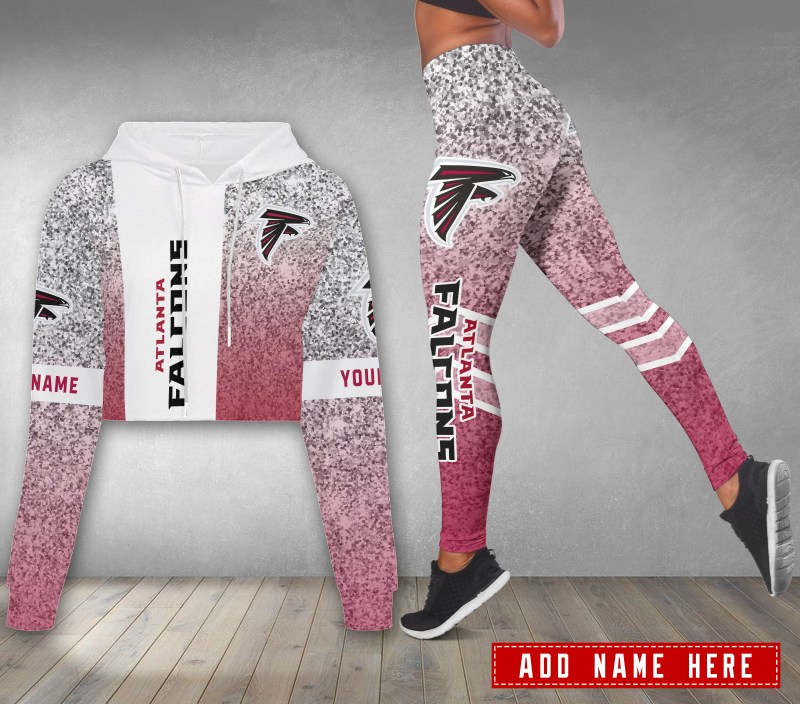 Atlanta Falcons Personalized Combo Croptop Hoodie and Leggings