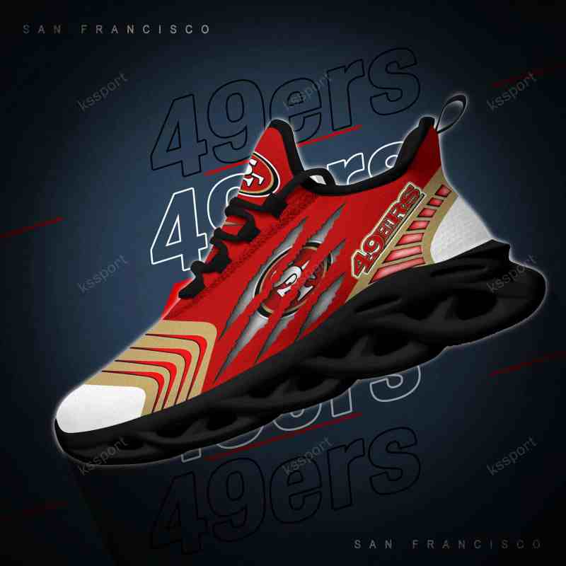 San Francisco 49ers Yezy Sneakers Back View