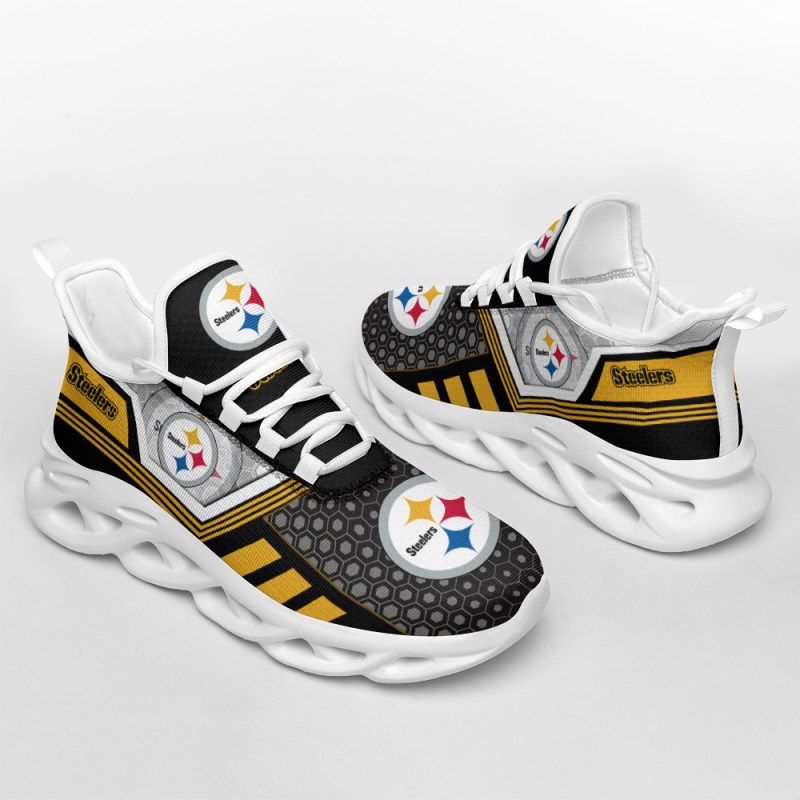Pittsburgh Steelers Yeezy Running Sneakers Back View