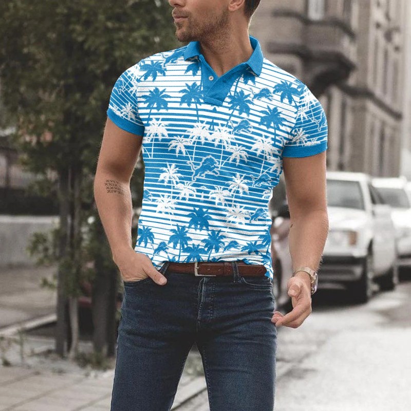 Detroit Lions Polo T-shirt Image 2