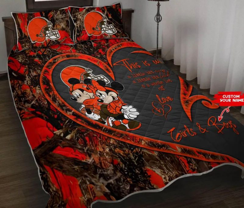 Cleveland Browns Personalized Quilt Set