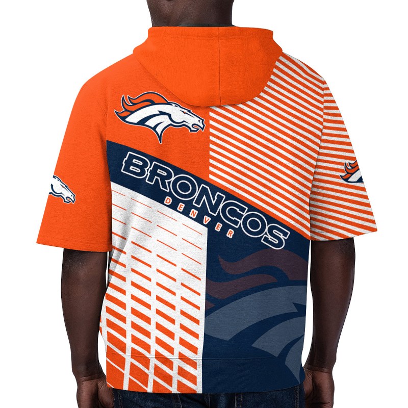 Denver Broncos Short Sleeve Hoodie