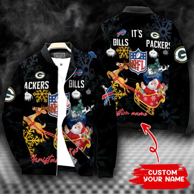 Buffalo Bills vs Green Bay Packers Personalized Bomber Jacket