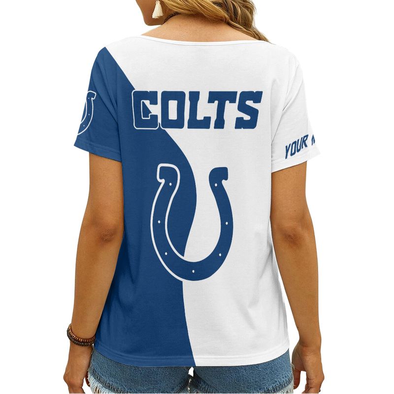 Indianapolis Colts V-neck Women T-shirt Image 2