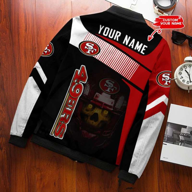 San Francisco 49ers Personalized Bomber Jacket Back